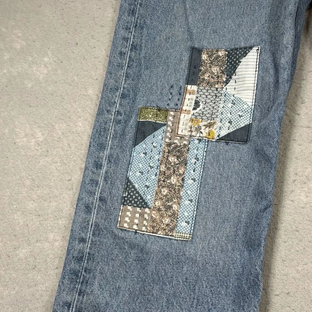 Abercrombie & Fitch Jeans Women’s 29 Authentic Rigid Denim Baggy Patchwork